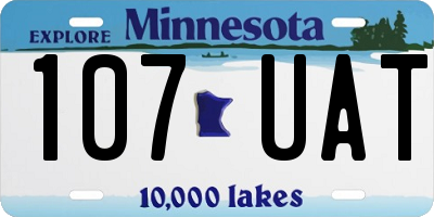 MN license plate 107UAT