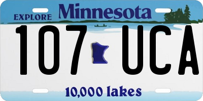 MN license plate 107UCA