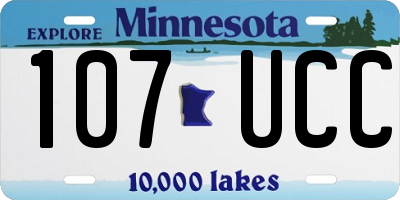 MN license plate 107UCC