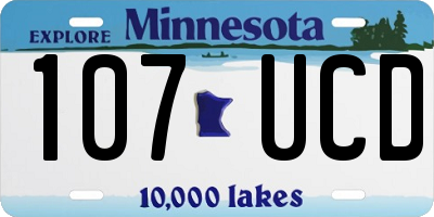 MN license plate 107UCD
