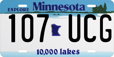 MN license plate 107UCG