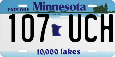 MN license plate 107UCH