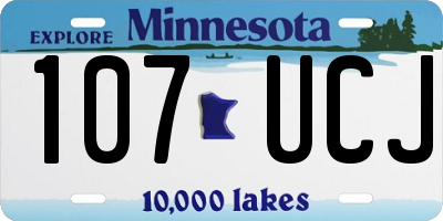 MN license plate 107UCJ