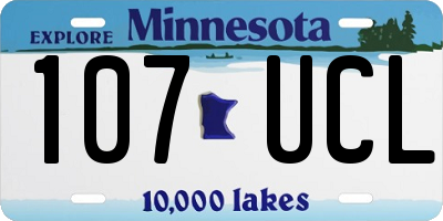 MN license plate 107UCL