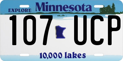 MN license plate 107UCP