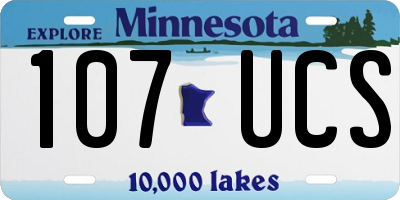 MN license plate 107UCS