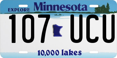 MN license plate 107UCU