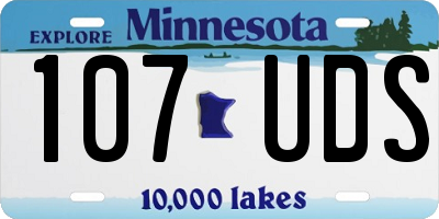 MN license plate 107UDS