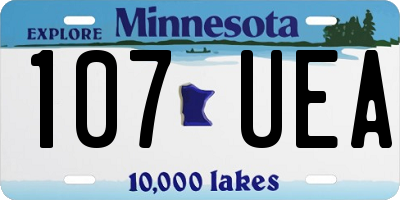 MN license plate 107UEA