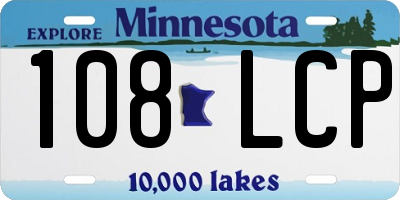 MN license plate 108LCP