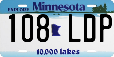 MN license plate 108LDP