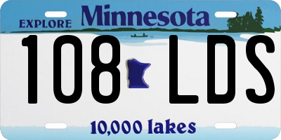 MN license plate 108LDS