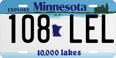 MN license plate 108LEL