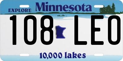MN license plate 108LEO