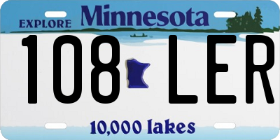 MN license plate 108LER