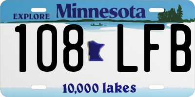 MN license plate 108LFB