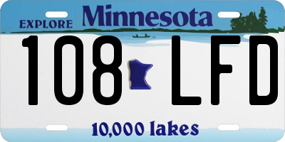 MN license plate 108LFD