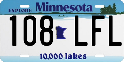 MN license plate 108LFL