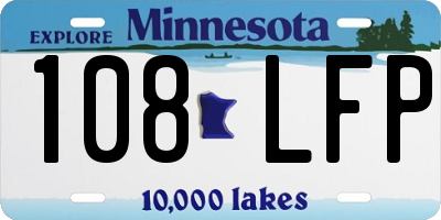 MN license plate 108LFP