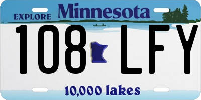 MN license plate 108LFY