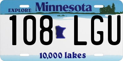 MN license plate 108LGU