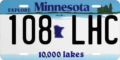MN license plate 108LHC