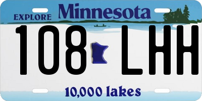 MN license plate 108LHH