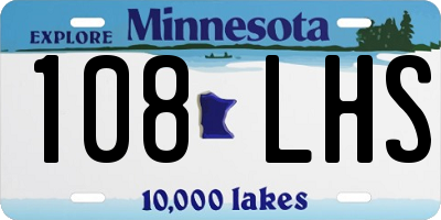 MN license plate 108LHS