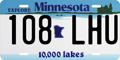 MN license plate 108LHU