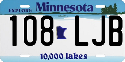 MN license plate 108LJB