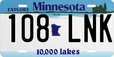 MN license plate 108LNK