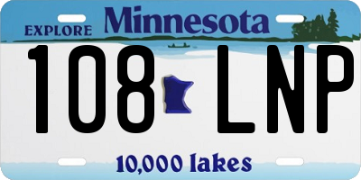 MN license plate 108LNP