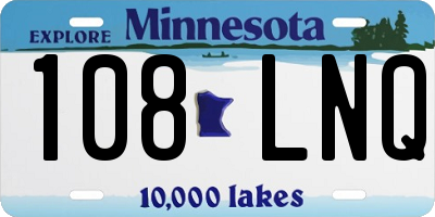 MN license plate 108LNQ