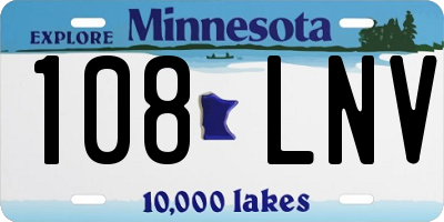 MN license plate 108LNV