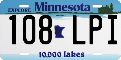 MN license plate 108LPI