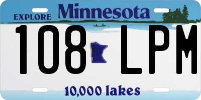 MN license plate 108LPM