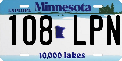 MN license plate 108LPN