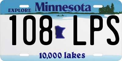 MN license plate 108LPS