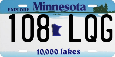 MN license plate 108LQG
