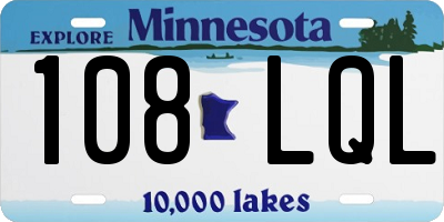 MN license plate 108LQL