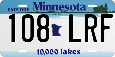 MN license plate 108LRF