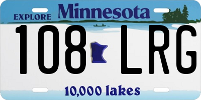 MN license plate 108LRG