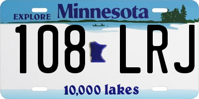 MN license plate 108LRJ