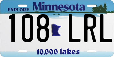 MN license plate 108LRL