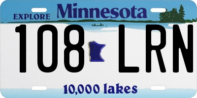 MN license plate 108LRN
