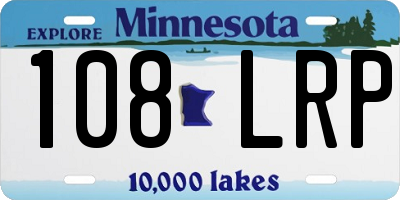 MN license plate 108LRP