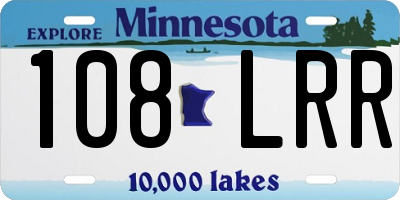 MN license plate 108LRR