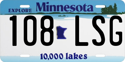 MN license plate 108LSG