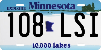 MN license plate 108LSI
