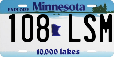 MN license plate 108LSM